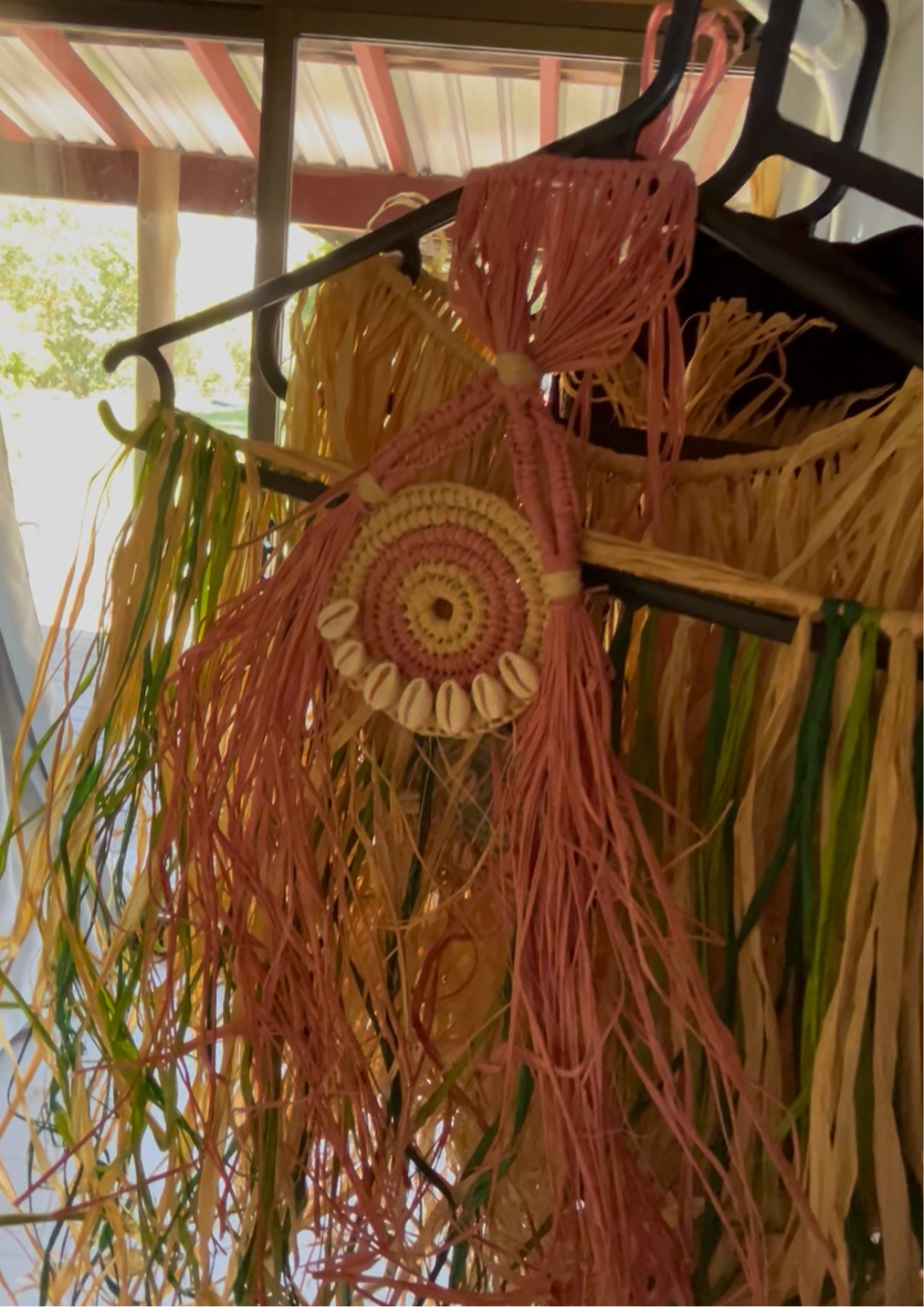 Pink Woven Neck Adornment