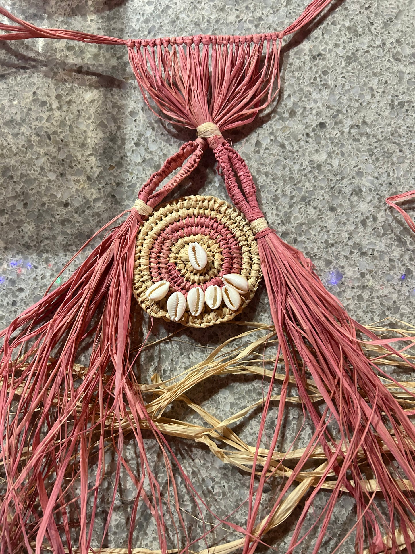 Pink Woven Neck Adornment