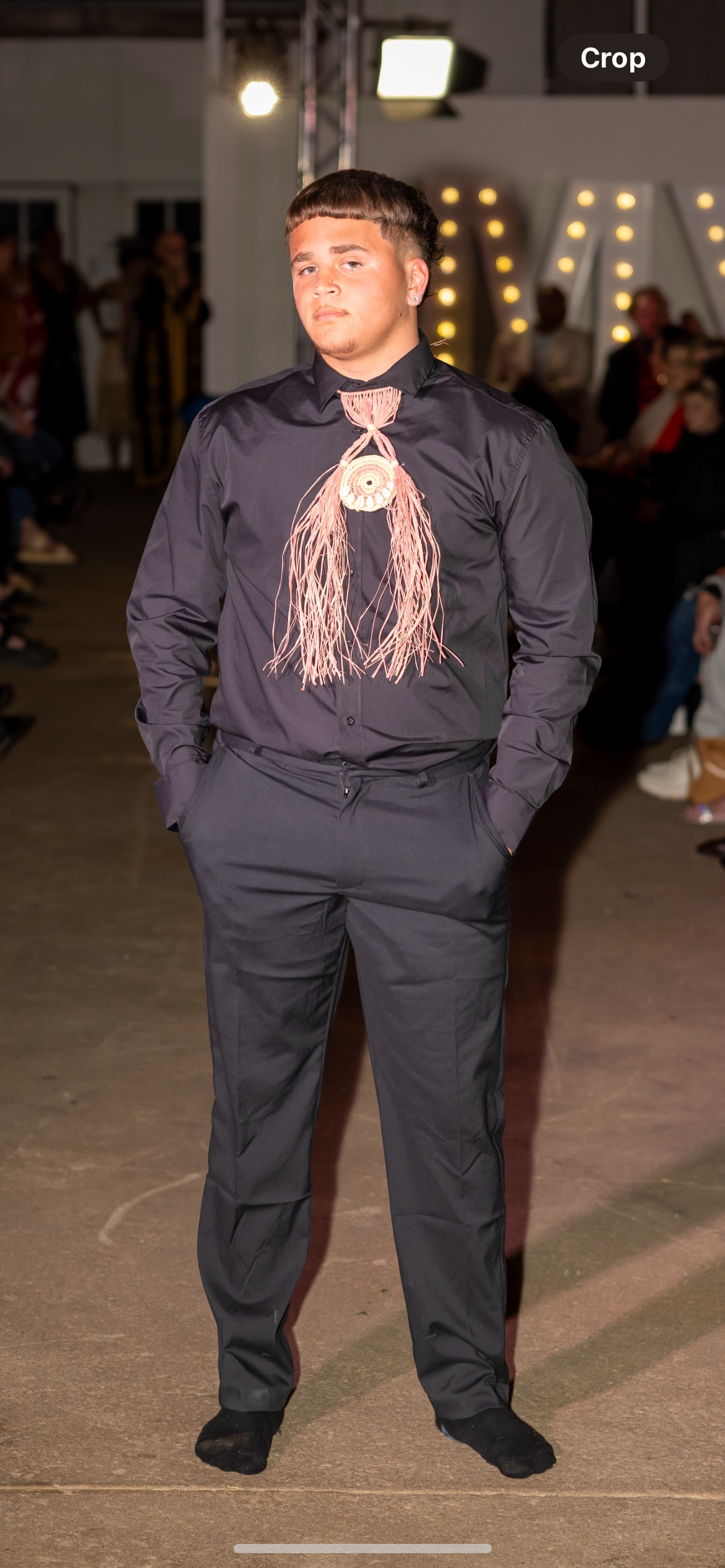 Pink Woven Neck Adornment