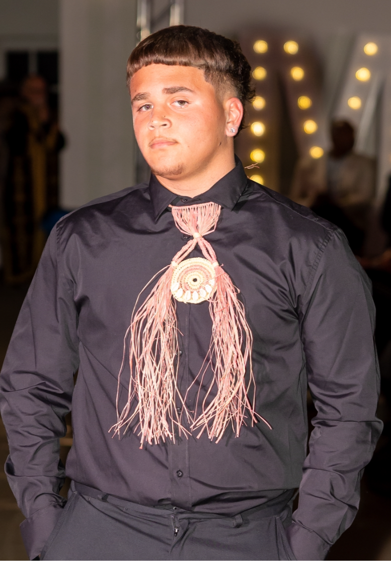 Pink Woven Neck Adornment